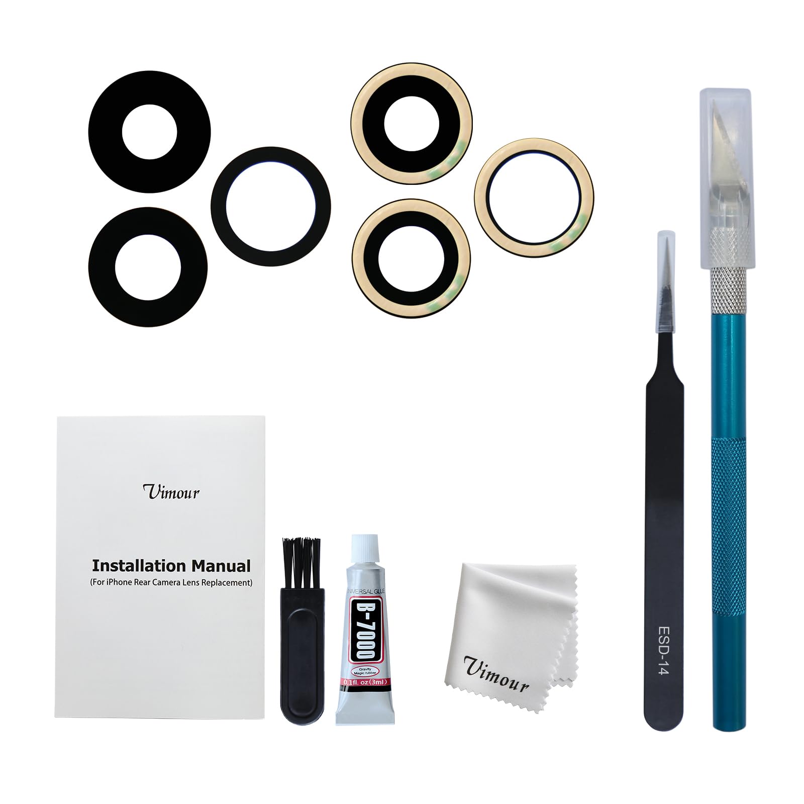 Amazon.com: Vimour Rear Camera Lens Glass Replacement for iPhone